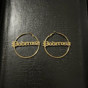 Gold Poderosa Hoop Earrings
